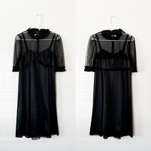 Marc Jacobs 100% Silk 1930s Victorian Style A-Line Dress - Picture 3 of 8